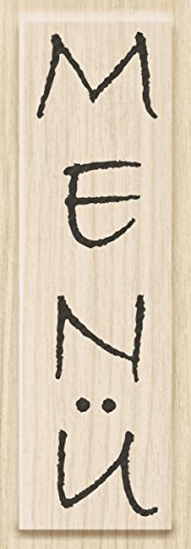 KnorrPrandell 211800540 211800540 Stempel aus Holz (Menü) Motivgröße 2 x 8 cm, Motiv: Menü