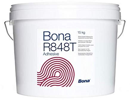 Bona R848T 15 kg Parkettkleber, Silikon, Flüssig, Klar, Hoch viskos, Wasserfest, Schnelltrocknend, Auf Fußbodenheizung geeignet
