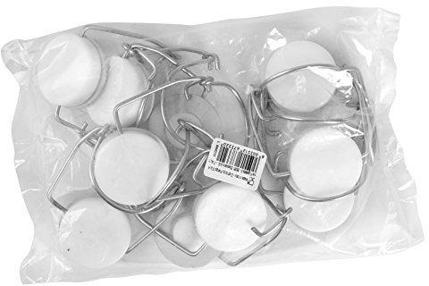 Home 1203600 Dama Confezione 10 Tappi Vetro, 5 lt, Bianco, unità