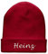 printplanet Beanie-Mütze mit Namen Heinz Bestickt - Farbe Rot - personalisierte Mütze, Strickmütze, Namensstickerei