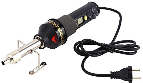 Pistola de aire caliente portátil con pantalla LCD, 4 boquillas y regulador de temperatura, 450 W