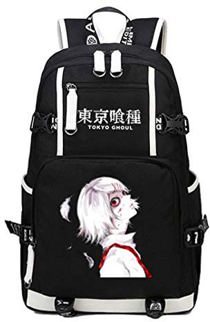 WANHONGYUE Tokyo Ghoul Anime Backpack Schüler Schultasche Laptop Rucksäcke Freizeittasche Daypack Schwarz-15