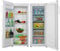 Cookology Tall Upright Fridge & Freezer Pack in White, 55 x 142cm tall, Side-by-Side