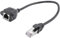 Steowsey 1FT RJ45 Cable De Extension De Red De LAN Ethernet Macho A Hembra Montaje En Panel Roscado