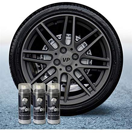 FULL DIP Pack Llantas Vinilo LIQUIDO 3 Sprays Antracita Metalizado