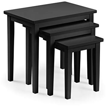Julian Bowen Black Wood Cleo Nest of Tables