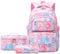Schulrucksack Mädchen Teenager Vintage Rucksack Set Für Mädchen Floral Schulranzen Laptop Schultaschen Für Damen Schule Reise Mit Lunchpaket Tasche Und Mäppchen, Einheitsgröße