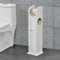 [en.casa] Meuble de Salle de Bain Armoire de Rangement MDF Laqué Blanc 78 x 20 x 18 cm