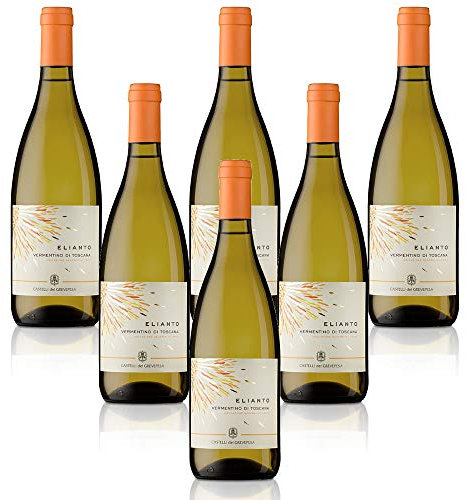 Vino Bianco IGT Toscana Vermentino Elianto Castelli del Grevepesa Castelgreve Vino Bianco italiano (6 bottiglia 75 cl.)
