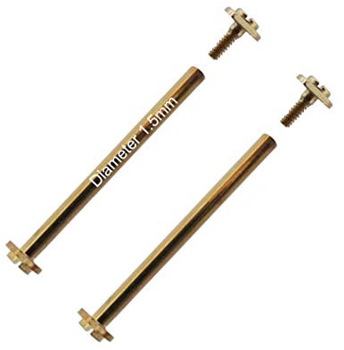masar 24mm Ø 1.5mm Gold - Fittings - Threaded Bars and Screws for Watch Straps, Band, Bracelet - Pins - 24 mm / 1.5 mm - Screw Head Diameter Ø 3.00 m