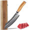 Wakoli Olive HS Damastmesser Blockmesser & BBQ-Messer I 20 cm Klinge gefertigt aus 67 Lagen echtem Damaststahl mit edlem Olivenholzgriff und Hammerschlag I Premium Küchenmesser in edler Holzbox