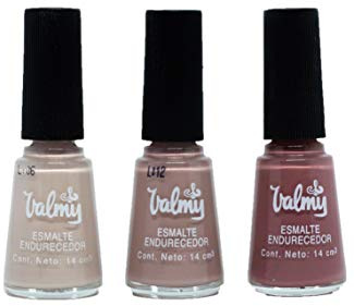 Valmy Colección de Esmaltes Tradicionales Normales, Nudes - Cannes, Mocaccino y Velvet - 3 Unidades de 14 ml c/u