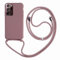 2ndSpring Handykette Schutzhülle kompatibel mit Samsung Galaxy Note 20 Ultra Handyhülle mit Band,Halsband Lanyard Silikonhülle,Soft Silikon Rose Gold