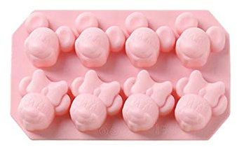 rrrrr Moule en silicone pour décoration de gâteaux en forme de Mickey - 8 trous - Accessoires de pâtisserie 3D - Pour décoration de jardin