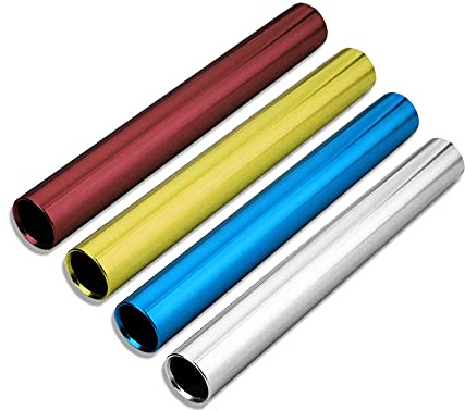 XMWangzi Aluminum Track Field Relay Batons, Race Equipments for Running Race Team, Suitable for Outdoor Sports Practice Athlete, Corrosion Resistant High Strength Smooth Surface