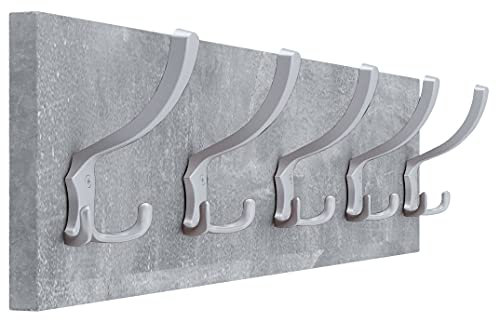 AKKE 15x70 | PICO Garderobenleiste Wandgarderobe Garderobe Wandpaneel Kleiderstange ALUMINIUM | BETON