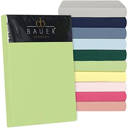 Curt Bauer Mako-Satin Spannbetttuch Stein, 180x200 cm