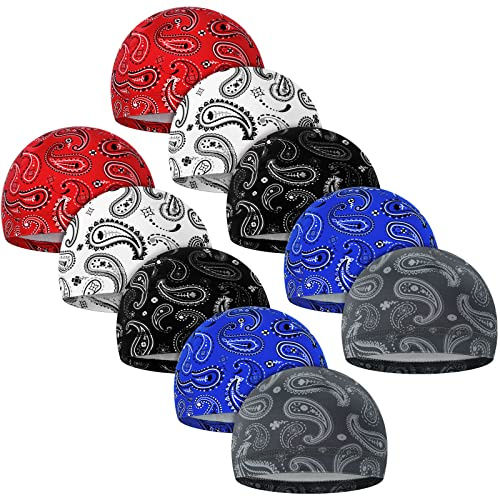 Tarpop 10 Men Skull Caps Helmet Liner Assorted Style