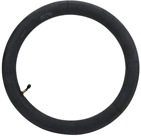 Fahrradschläuche, 14 X 2,125, 14 X 2,50, 16 X 2,125, 16 X 2,50, 16 X 3,0, 18 X 2,125, 18 X 2,50 Elektrofahrrad-Butylkautschuk-Schlauch mit Gebogenem Metallventil E-Bike-Zubehör(18X2.50 curved mouth)