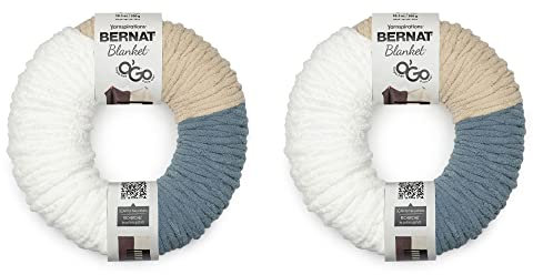Bernat Blanket O'Go Mist Garn – 2 Packungen mit 300 g – Polyester – 6 Super Bulky – Stricken/Häkeln