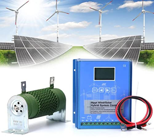 FENGSSLL Controlador de Carga híbrido Solar eólico 5000W-12000W 12V / 24V / 48V Regulador de Interruptor automático MPPT Controlador de Refuerzo híbrido Solar eólico,10000W-48V