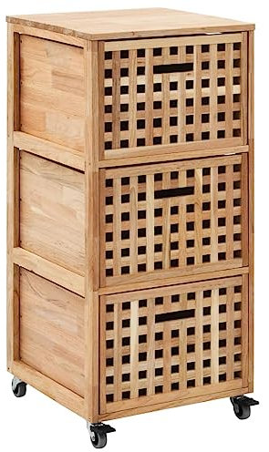 RAUGAJ Mueble de baño 41 x 41 x 91 cm, madera maciza de nogal, color natural