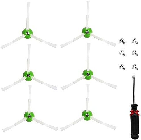 KiimSin 6 Piezas Repuesto de Cepillos Laterales para iRobot Roomba 10 Max i7/i7+ Plus/i8/i6+Plus/i4/i5/E7/E6/E5/j7/j7+ 5150 6198 7150 7550 i and e Serie Robot Aspirador Accesorios