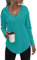 Cuptacc Felpa Donna Camicia Manica Lunga Maglia Scollo A V Spiaggia Felpa con Cappuccio Moda Verde Lago Scuro,XL 46-48