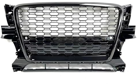 SORAD Mittelnetz Grilles Racing Grill für Audi Q5 RSQ5 2009-2012, Schwarz, Metall, Kühlergrill