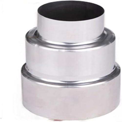 Riduttore per canna fumaria, connettore riduttore per tubo della stufa in acciaio inossidabile, adattatore per rivestimento canna fumaria da Ø60 mm a Ø120 mm, accessorio per stufa a legna (Ø90 mm/Ø60