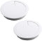 2 Pieces 80mm White Desk Washers, Cut-Out Cable Management Box, Plastic Cable Grommet, Computer Desk Wire Holes, Suitable for Organizing Wires