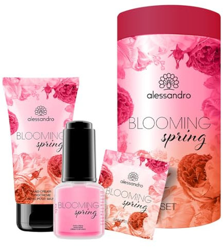 alessandro BLOOMING SPRING SET - Handcreme und Nagelöl- Intensive Handpflege - Blumenduft