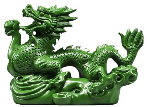 Povanjer Statue De Dragon Chinois Feng Shui, Symbole De Et De Réussite, Ornements De Dragon Chinois, Chance d'argent Feng Shui, Chance, Fortune, Richesse, Statue De Dragon Chinois