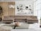 MKS MEBLE Cord Sofa U-Form Braun, Wohnlandschaft U-Form, Sofa mit Schlaffunktion und Bettkasten, Schlafsofa mit Bettkasten, Couch mit Verstellbare Kopfstützen - Peter U - Braun Cord