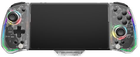 Tiardey RGB Game Swit-ch Grip S-Witch Controller para Interruptor OLED Remoto con vibración de Doble Motor Turbo Ajustable