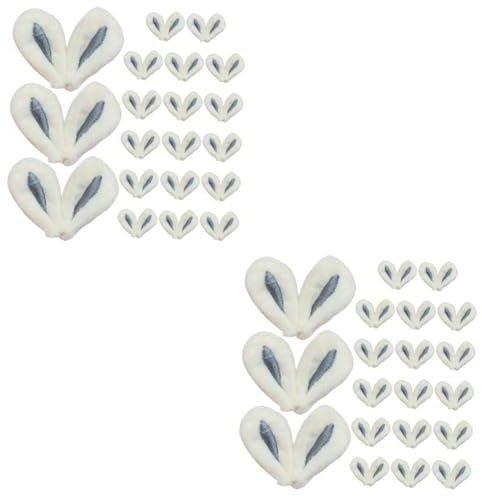 Lurrose 40 Pièces pince à cheveux oreille de lapin materiel de bricolage bunny ears pinces crocodiles décor de cas de bricolage attache-cheveux pinces à cheveux charme de scrapbooking VR