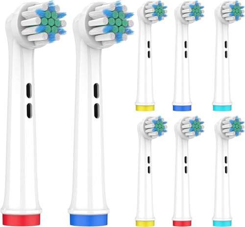 8 Stück Aufsteckbürsten Oral B kompatibel - elektrische Ersatzbürstenköpfe für viele Modelle - Zahnbürstenaufsatz für gründliche, sanfte Reinigung - Precision Clean