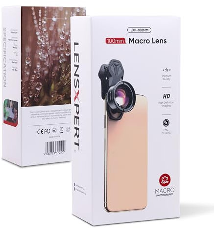 LensXpert® Professionelles Smartphone, 100 mm, Makro-Objektiv für Langstreckenaufnahmen, Smartphone, 4K-HD-Handy-Kameraobjektiv, keine Verzerrung, verschwommener Hintergrund, kompatibel mit iPhone