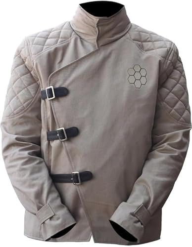 LP-FACON Men's Jason Statham Beekeper Cosplay Costume Cotton Stylish Jacket - Quilted Brown Tan Mens Jacket Cotton