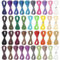 Qiciqinoone 40 Rollen Gewachste Baumwollschnur 1mm,Gewachste Schnur Bunt 1mm x10m, Baumwollkordel Wachsgarn Schmuckband Wachsband Makramee Garn für Armbänder zur Schmuckherstellung,DIY Handwerk Machen