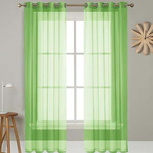 GAIFNAG Rideaux de Porte Chenille 50 x 100 cm 100% Polyester/Transparent Intérieurs Rideau de Porte en Perles Rideau Anti Mouches pour Mariage de Noël Chambre, Vert