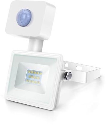 Proiettore LED slim con sensore bianco 10 W (Die-casting)