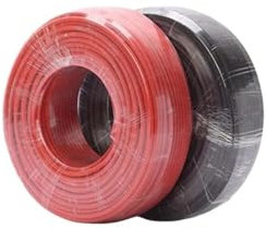 UOUOBEAR 50Meters Black+Red 4mm² 12AWG Photovoltaic Cable Solar, Power Wire Tinned Copper