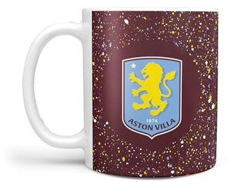 FOCO Officially Licensed Aston Villa FC Paint Splatter Football Mug