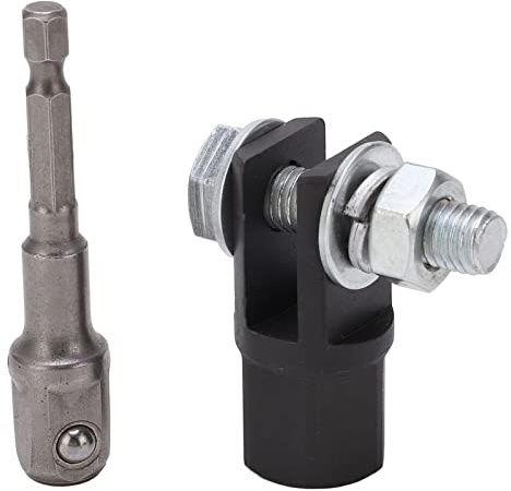 Scheren-Wagenheber-Adapter, Kfz-Schnellschlag-Steckschlüsselsatz mit U-förmigen/einzelnen Ösenenden, Metallbohrzubehör für Schnelles Anheben/Senken, Design, Passend für die