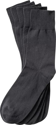 Calsana 5er Pack Socken für Herren und Damen, 5 Paar venenfreundliche Socken, druckfreie Socken, Grau, Gr. 35-38