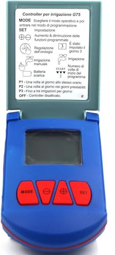 Baccara Programador G75 con Válvula 1 1/2 Riego Autónomo Controlador de Riego Azul 9VDC RIEG0433