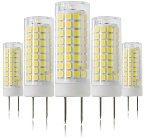 GY6.35 LED Lampe 10W, 10W Äquivalent Zu 100W Halogen, 1000LM, 5pcs LED Lampen, AC220V-240V, 360° Abstrahlwinkel, Dimmbar Für Heimbeleuchtung(Warm White 3000K)