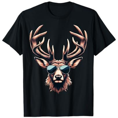 Hirsch T-Shirt Herren Trachtenshirt Trachten Shirt Lederhose T-Shirt