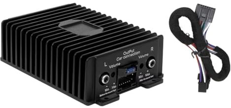 Uhidka Amplificador de Potencia de Audio de 4 Canales, 12 V, 80 W X 4, Clase A/B, Procesador de Sonido Digital para Reproductor de Coche Android.